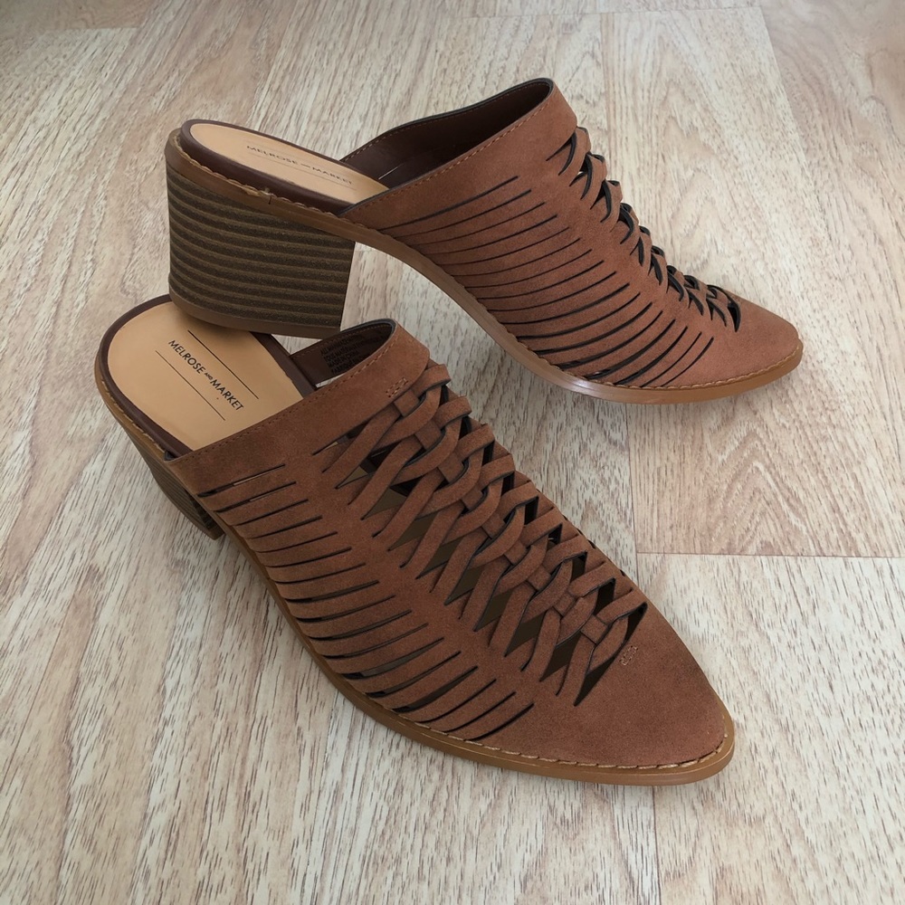 ✨ Melrose and Market Raymie Woven Suede Mules ✨